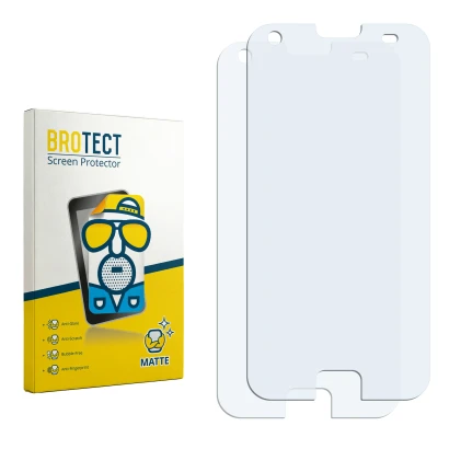Front side of a product packaging with the brand logo BROTECT. Next to it is the corresponding screen protector.