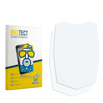 Front side of a product packaging with the brand logo BROTECT. Next to it is the corresponding screen protector.