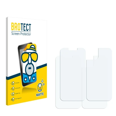 Front side of a product packaging with the brand logo BROTECT. Next to it is the corresponding screen protector.
