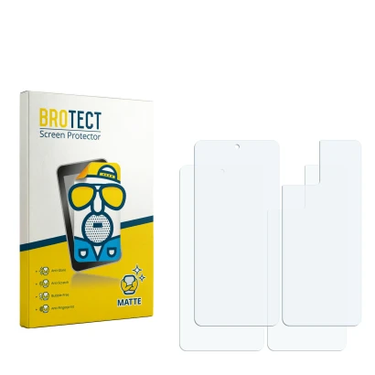 Front side of a product packaging with the brand logo BROTECT. Next to it is the corresponding screen protector.