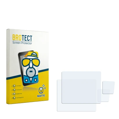 Front side of a product packaging with the brand logo BROTECT. Next to it is the corresponding screen protector.