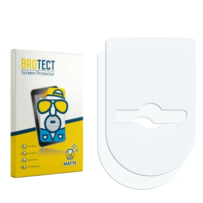 Front side of a product packaging with the brand logo BROTECT. Next to it is the corresponding screen protector.