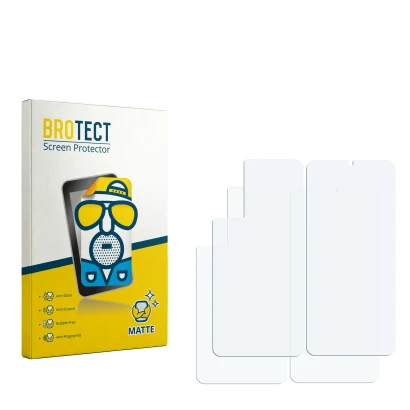 Front side of a product packaging with the brand logo BROTECT. Next to it is the corresponding screen protector.