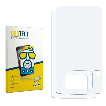 Front side of a product packaging with the brand logo BROTECT. Next to it is the corresponding screen protector.
