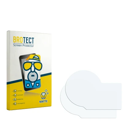 Front side of a product packaging with the brand logo BROTECT. Next to it is the corresponding screen protector.