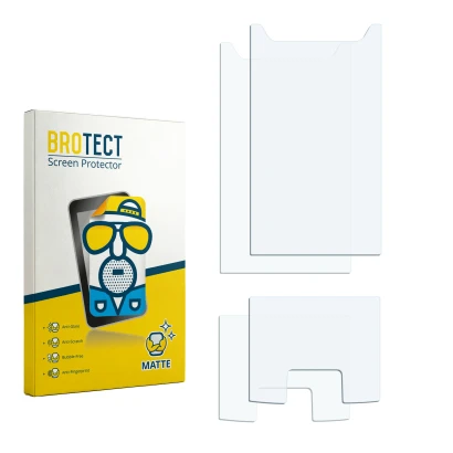 Front side of a product packaging with the brand logo BROTECT. Next to it is the corresponding screen protector.