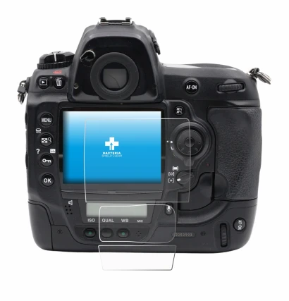 Image of the device Nikon D3x with a wide variety of screen protectors.