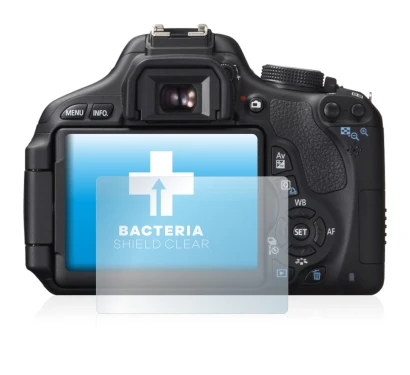 Image of the device Canon EOS 600D with a wide variety of screen protectors.