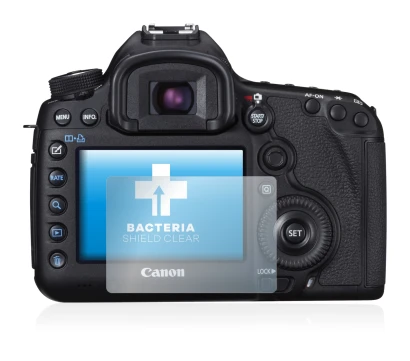 Image of the device Canon EOS 5D Mark III with a wide variety of screen protectors.