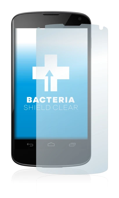 Image of the device Google Nexus 4 with a wide variety of screen protectors.