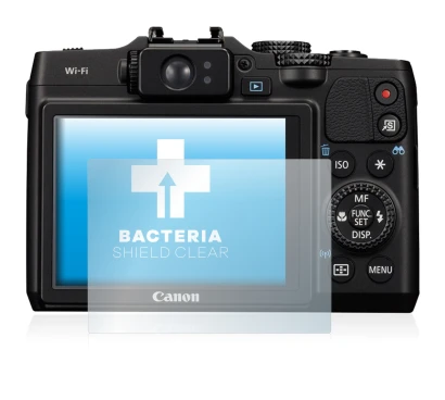 Image of the device Canon PowerShot G16 with a wide variety of screen protectors.
