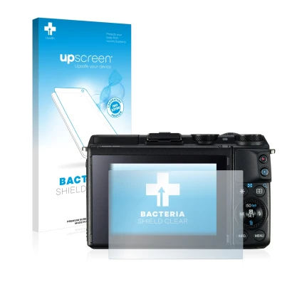 Front side of a product packaging with the brand logo upscreen. Next to it is the device Canon EOS M3 shown with the correspon