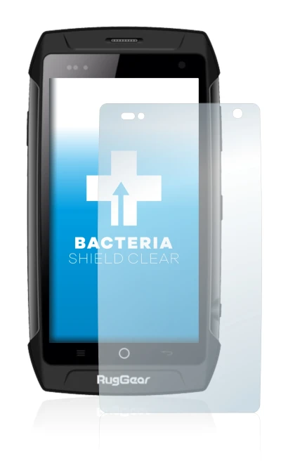 Image of the device RugGear RG730 with a wide variety of screen protectors.