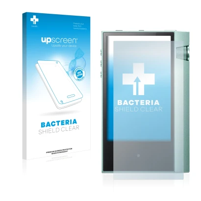 Front side of a product packaging with the brand logo upscreen. Next to it is the device Astell&Kern AK70 shown with the corre