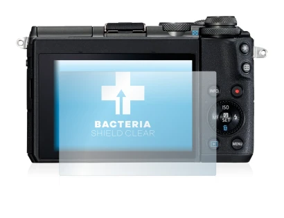 Image of the device Canon EOS M6 with a wide variety of screen protectors.