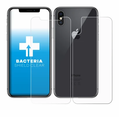 Image of the device Apple iPhone X (Front+Back) with a wide variety of screen protectors.
