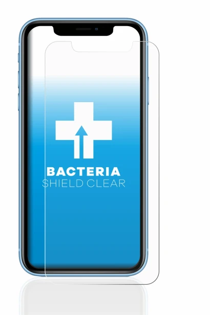 Image of the device Apple iPhone XR with a wide variety of screen protectors.