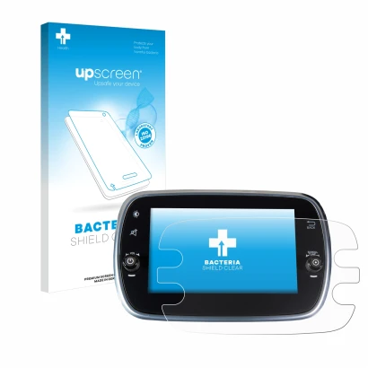 Front side of a product packaging with the brand logo upscreen. Next to it is the device Fiat 500X 2016-2019 Uconnet 7" shown 