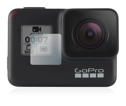 Image of the device GoPro Hero 7 Black (Front display) with a wide variety of screen protectors.
