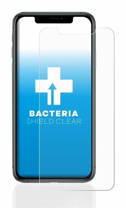 Image of the device Apple iPhone 11 Pro Max with a wide variety of screen protectors.