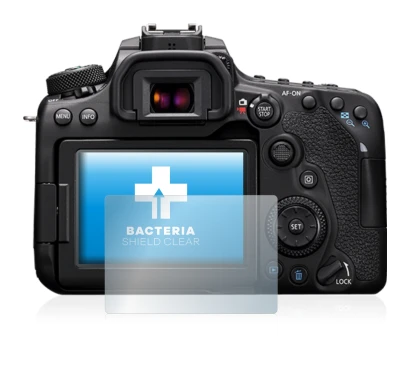 Image of the device Canon EOS 90D with a wide variety of screen protectors.