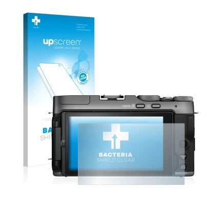 Front side of a product packaging with the brand logo upscreen. Next to it is the device Fujifilm X-A7 shown with the correspo