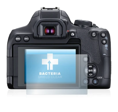 Image of the device Canon EOS 850D with a wide variety of screen protectors.