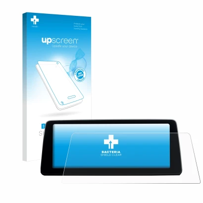 Front side of a product packaging with the brand logo upscreen. Next to it is the device BMW 7 G11 2016-2018 Infotainment Syst