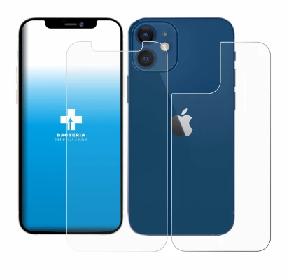 Image of the device Apple iPhone 12 (Front+Back) with a wide variety of screen protectors.
