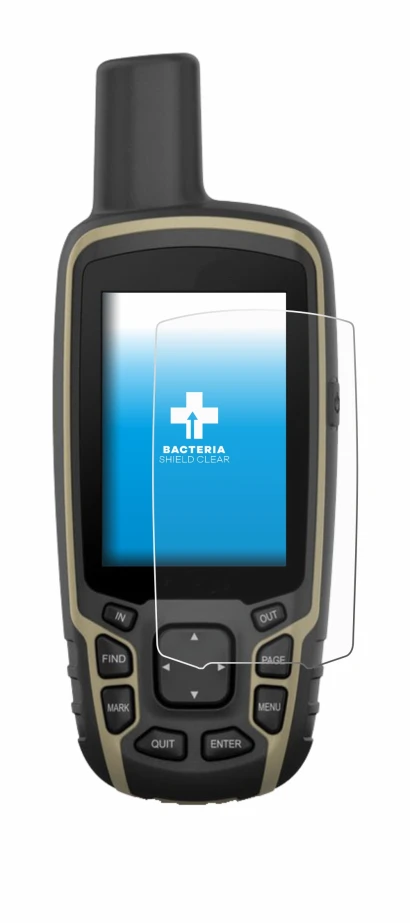 Image of the device Garmin GPSMAP 65s with a wide variety of screen protectors.