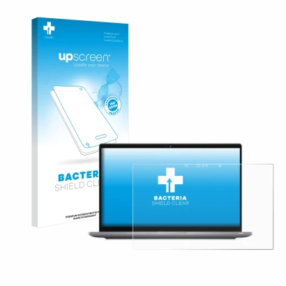 Front side of a product packaging with the brand logo upscreen. Next to it is the device Dell Latitude 7420 2-in-1 Touch shown