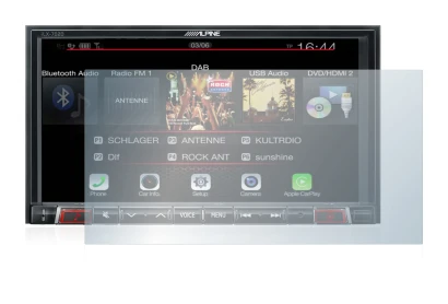Image of the device Alpine iLX-702D with a wide variety of screen protectors.
