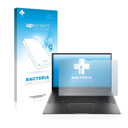 Front side of a product packaging with the brand logo upscreen. Next to it is the device HP Envy x360 (15-eX) (359 mm x 228.2