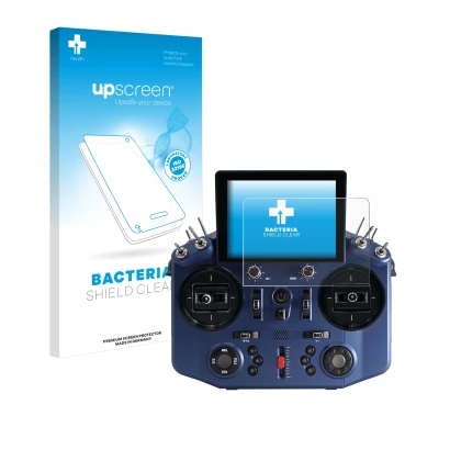 Front side of a product packaging with the brand logo upscreen. Next to it is the device FrSky Tandem X20S shown with the corr