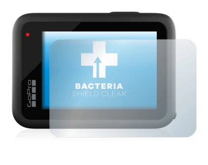 Image of the device GoPro Hero 10 Black with a wide variety of screen protectors.