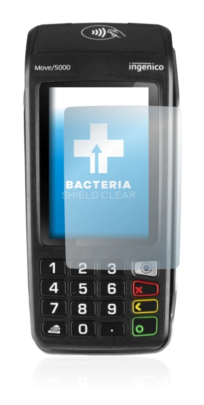 Image of the device ingenico Move 5000 with a wide variety of screen protectors.