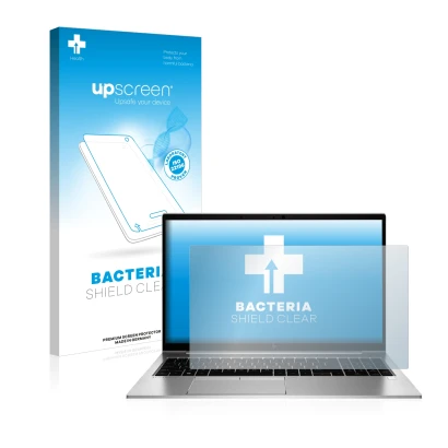 Front side of a product packaging with the brand logo upscreen. Next to it is the device HP EliteBook 855 G7 Non-Touch shown w