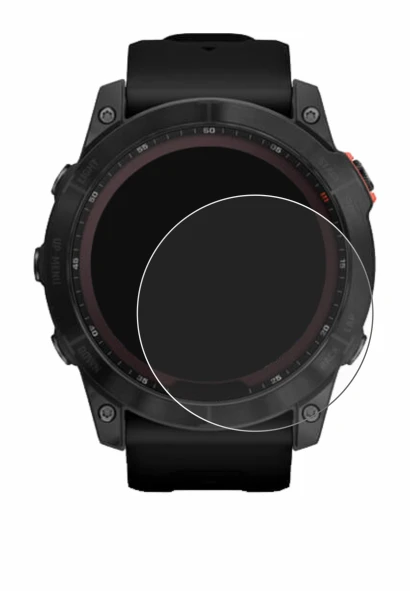 Image of the device Garmin Fenix 7X (51 mm) with a wide variety of screen protectors.