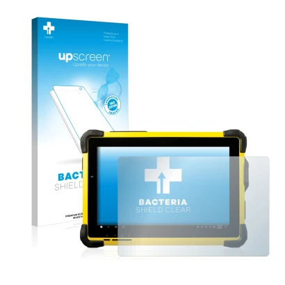 Front side of a product packaging with the brand logo upscreen. Next to it is the device Trimble T10 shown with the correspond