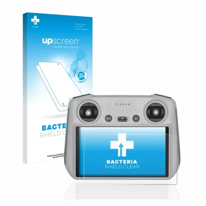 Front side of a product packaging with the brand logo upscreen. Next to it is the device DJI RC Controller shown with the corr