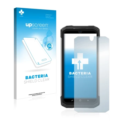 Front side of a product packaging with the brand logo upscreen. Next to it is the device Doogee S98 Pro shown with the corresp
