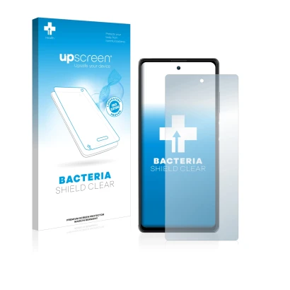 Front side of a product packaging with the brand logo upscreen. Next to it is the device Blackview A100 shown with the corresp