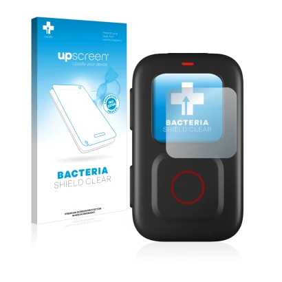 Front side of a product packaging with the brand logo upscreen. Next to it is the device GoPro Remote shown with the correspon