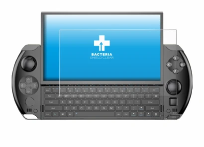 Image of the device GPD Win 4 with a wide variety of screen protectors.