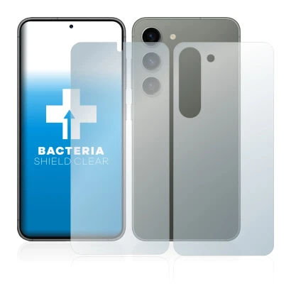 Image of the device Samsung Galaxy S23 (Front+Back) with a wide variety of screen protectors.