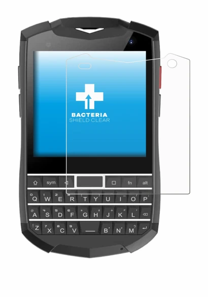 Image of the device Unihertz Titan Pocket with a wide variety of screen protectors.