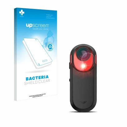 Front side of a product packaging with the brand logo upscreen. Next to it is the device Garmin Varia RCT 715 shown with the c