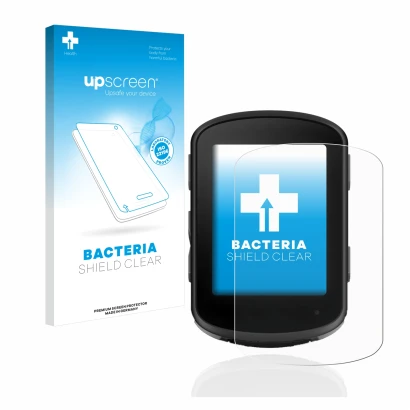 Front side of a product packaging with the brand logo upscreen. Next to it is the device Garmin Edge 840 shown with the corres