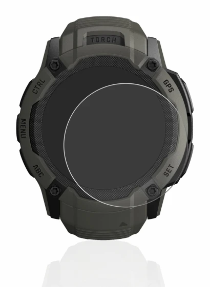 Image of the device Garmin Instinct 2X Solar with a wide variety of screen protectors.