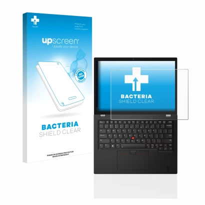 Front side of a product packaging with the brand logo upscreen. Next to it is the device Lenovo Thinkpad L13 Gen 3 shown with 